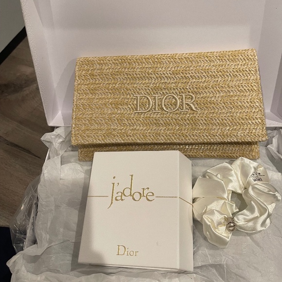 Dior Handbags - Dior beige cosmetics bag  beauty pouch set